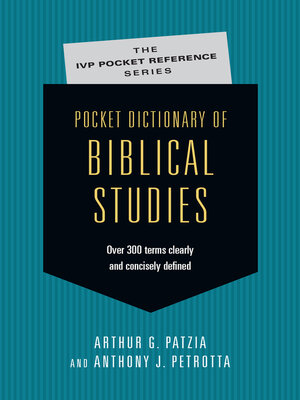 cover image of Pocket Dictionary of Biblical Studies: Over 300 Terms Clearly  Concisely Defined